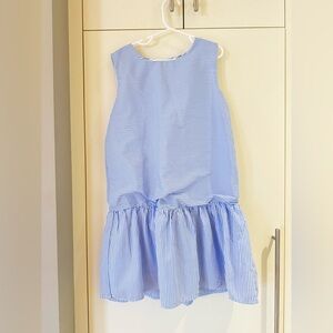 Blue and White Striped Seersucker dress from Forever 21. Girls size 11/12